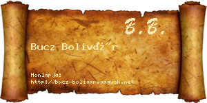 Bucz Bolivár névjegykártya